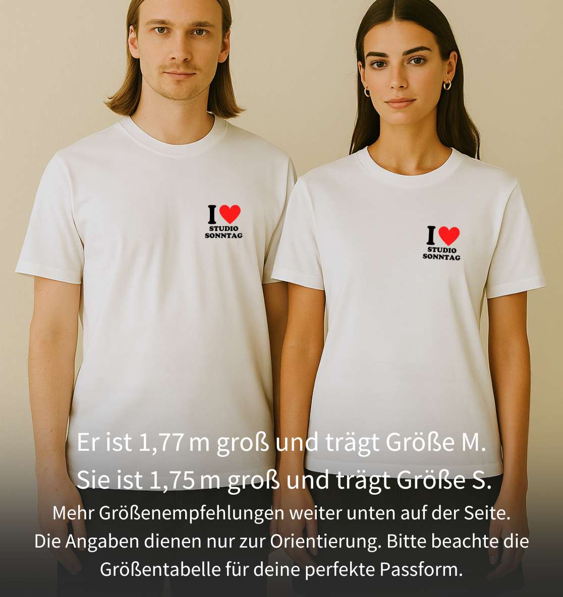 Personalisiertes Premium T-Shirt aus Bio-Baumwolle (Unisex) | I ♥ ...