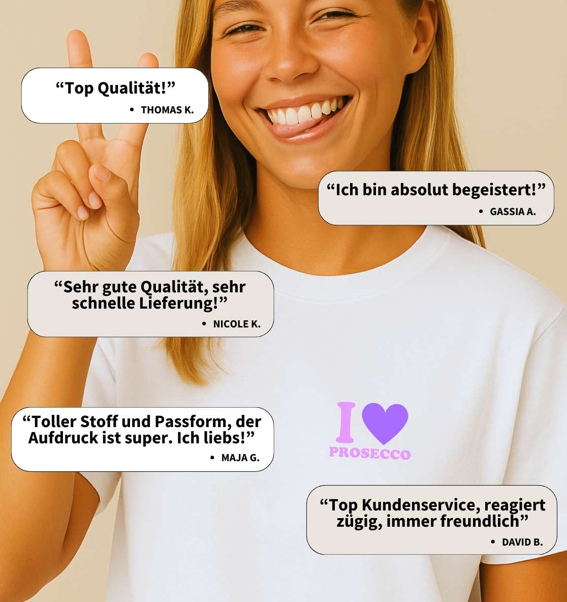 Personalisiertes Premium T-Shirt aus Bio-Baumwolle (Unisex) | I ♥ ...