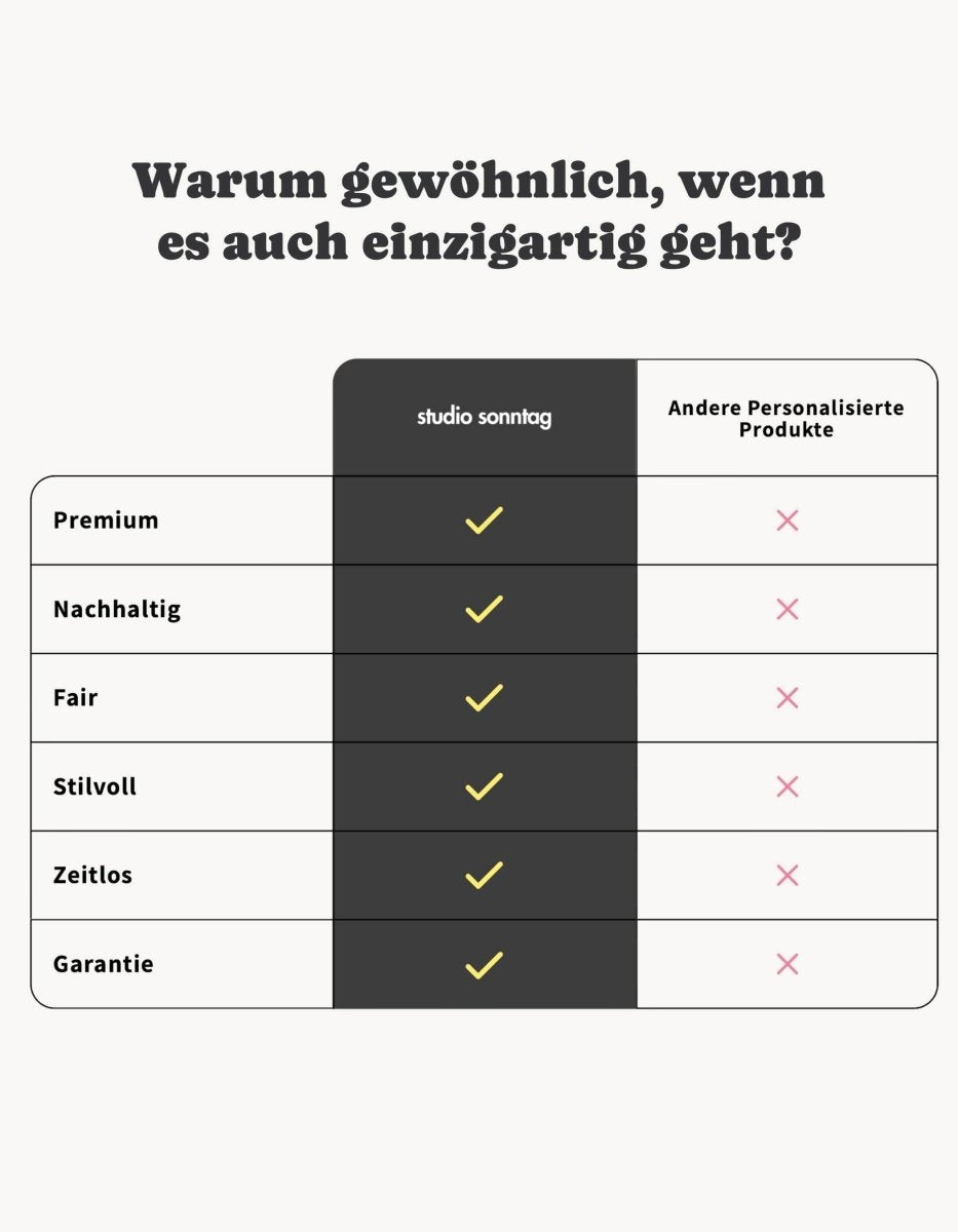 Personalisierter Premium Hoodie aus Bio - Baumwolle - Studio Sonntag