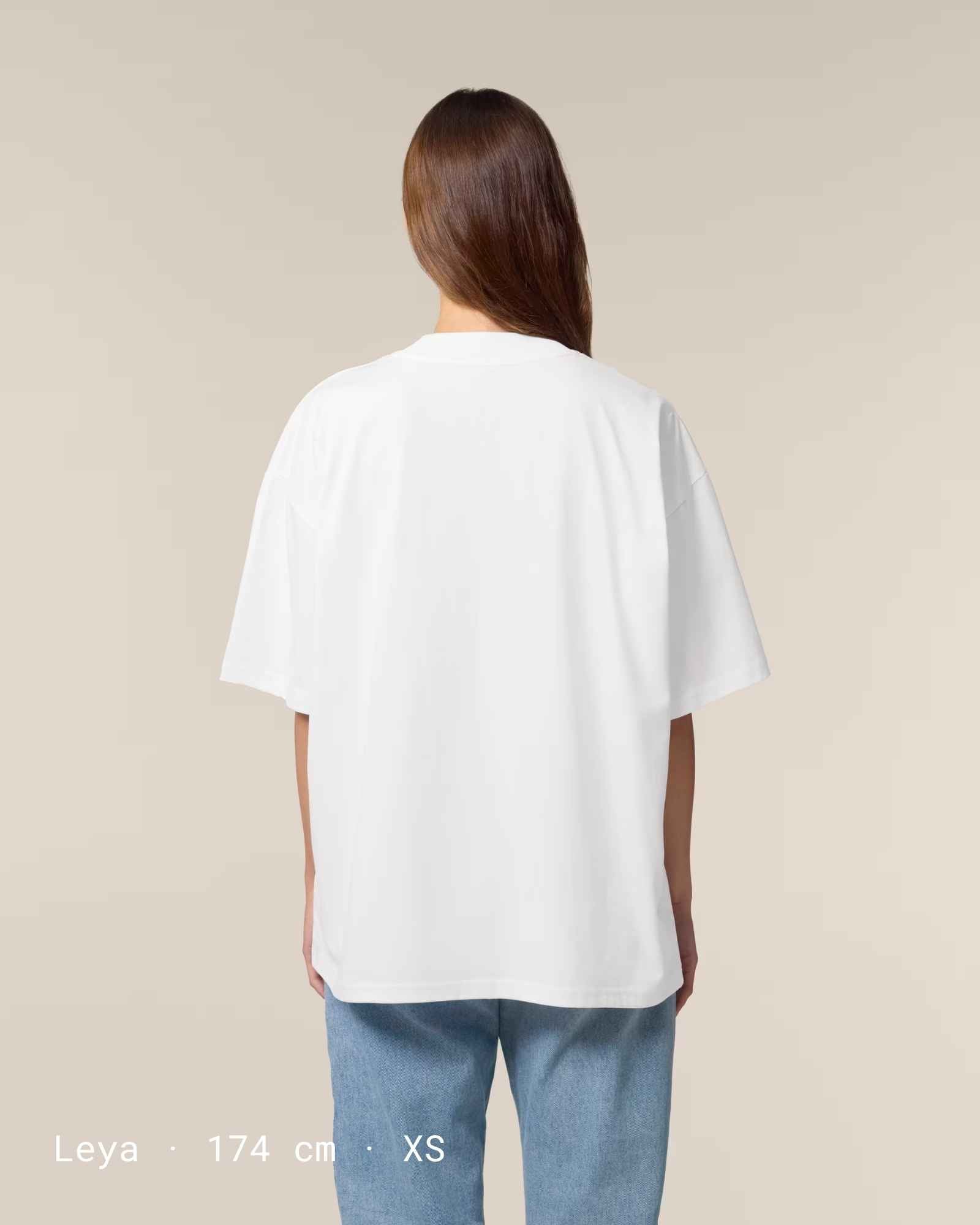Gepersonaliseerd premium T-shirt van biologisch katoen - Oversized
