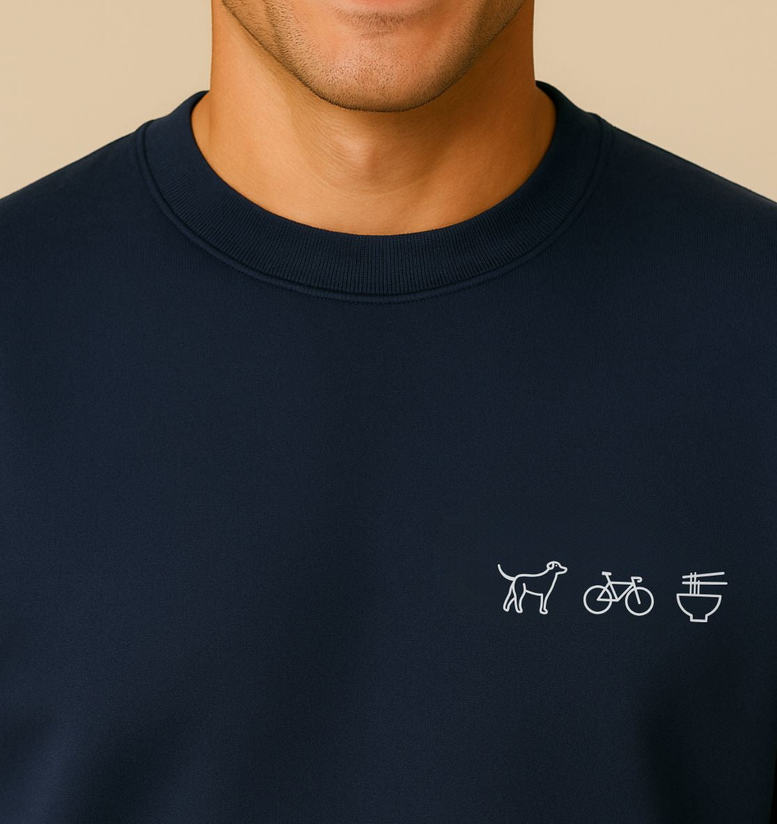 Personalisiertes Premium Sweatshirt aus Bio-Baumwolle (Unisex) | 3 Motive
