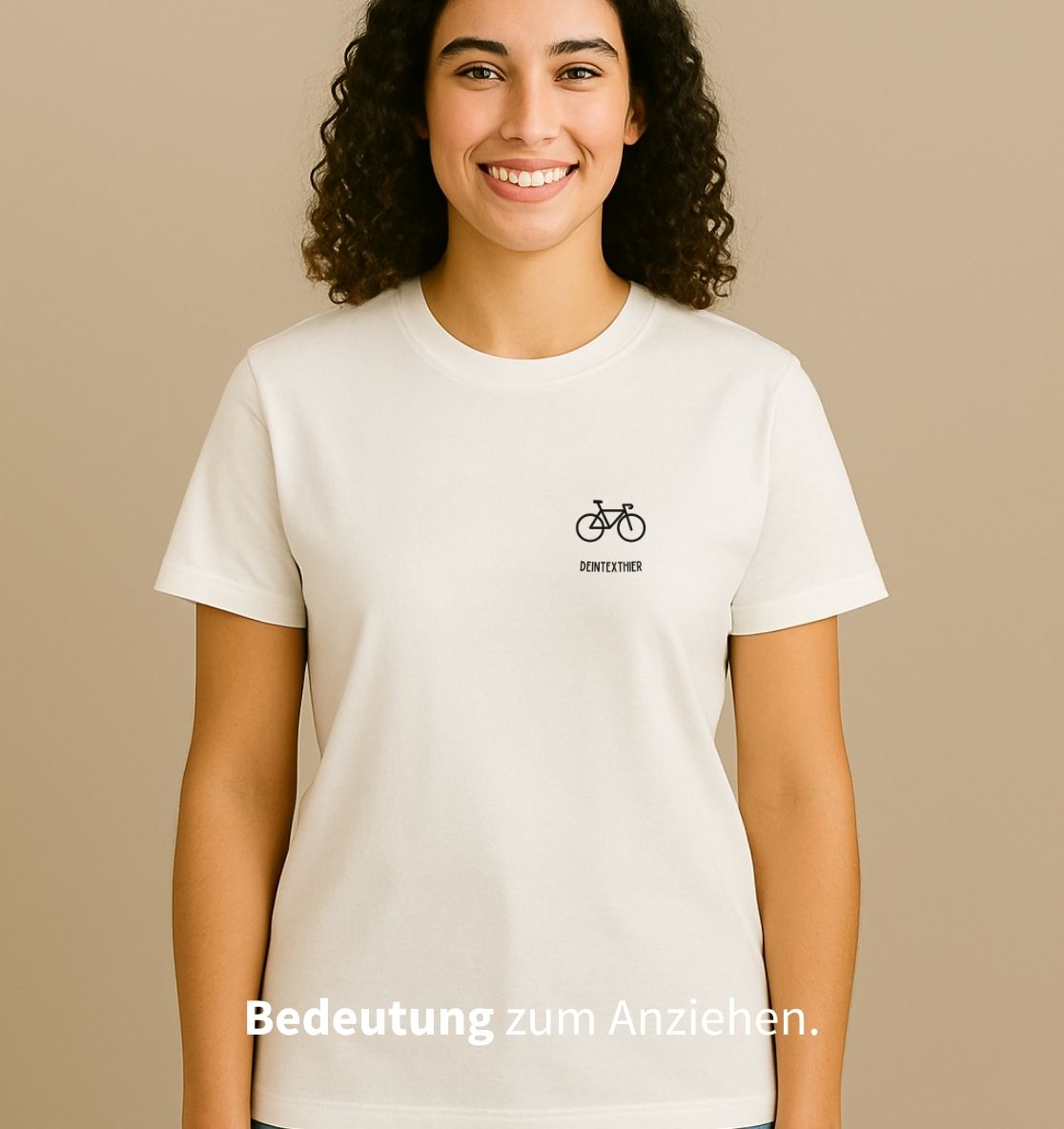 Personalisiertes Premium T-Shirt für Frauen aus Bio-Baumwolle | 1 Motiv