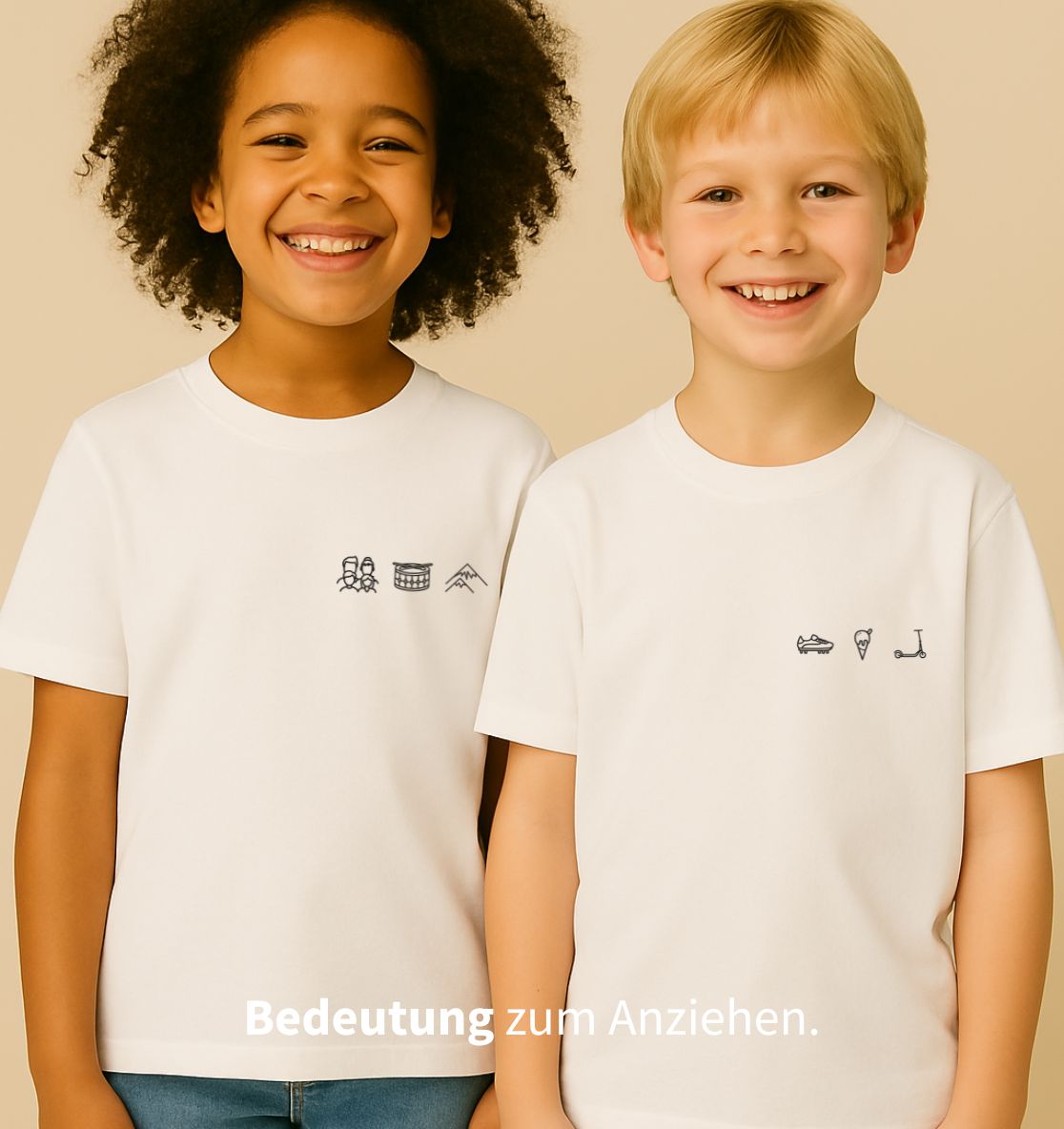 Personalisiertes Premium T-Shirt für Kinder aus Bio-Baumwolle | 3 Motive