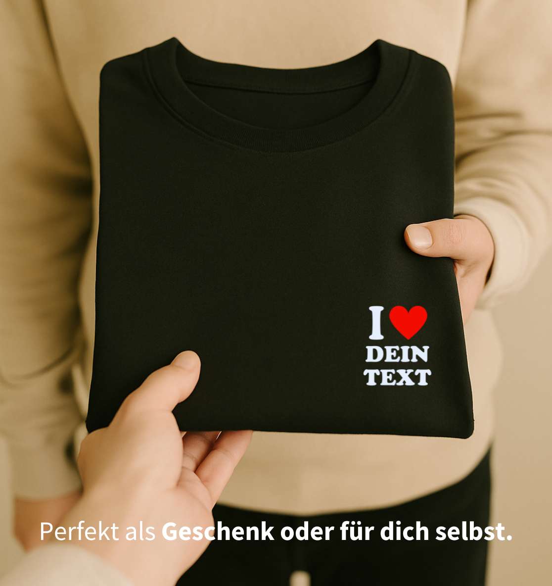 Personalisiertes Premium T-Shirt aus Bio-Baumwolle (Unisex) | I ♥ ...