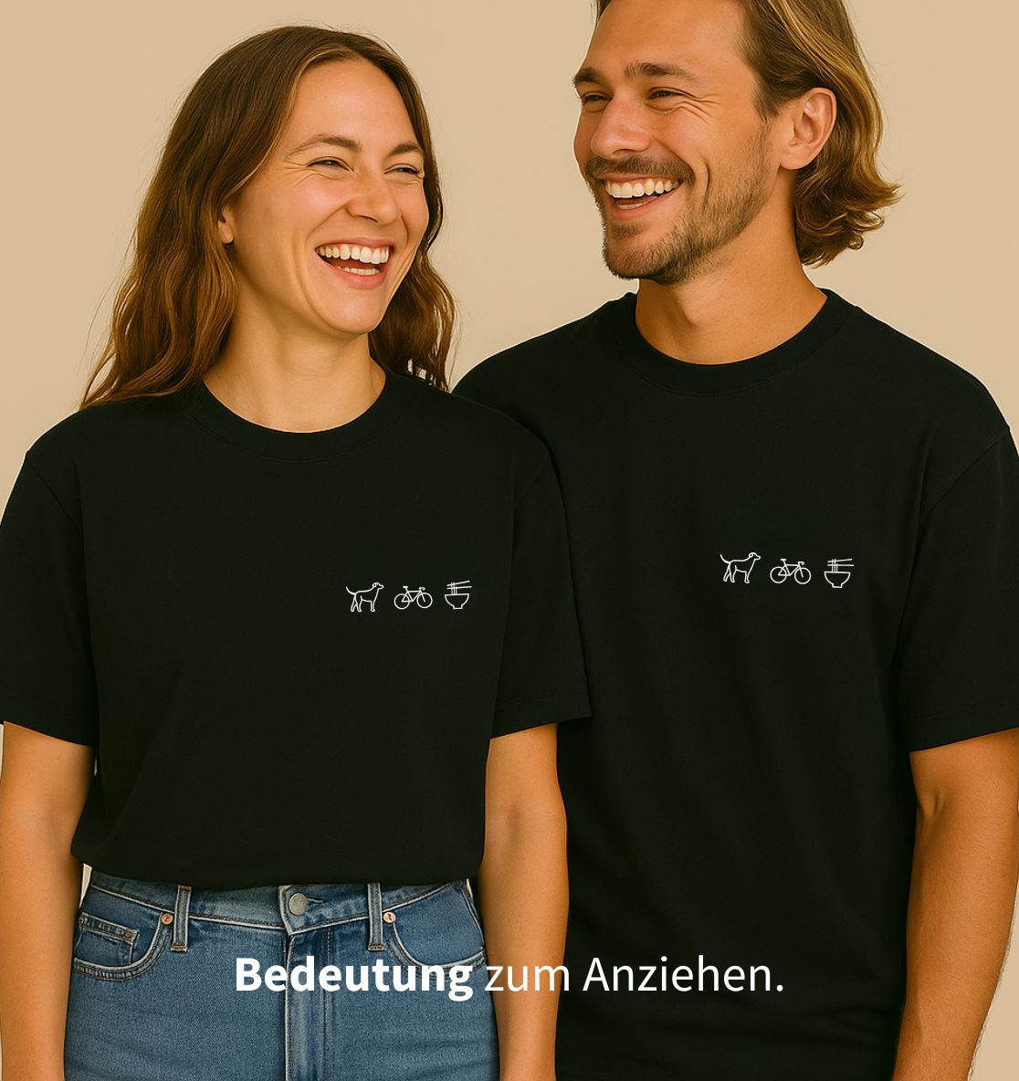 Personalisiertes Premium T-Shirt aus Bio-Baumwolle (Unisex) | 3 Motive