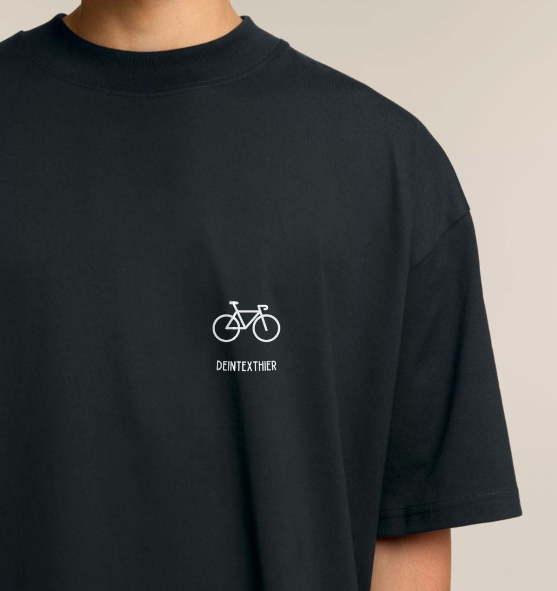 Personalisiertes Premium Oversized T-Shirt aus Bio-Baumwolle (Unisex) | 1 Motiv