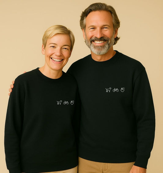 Personalisiertes Premium Sweatshirt aus Bio-Baumwolle (Unisex) | 3 Motive