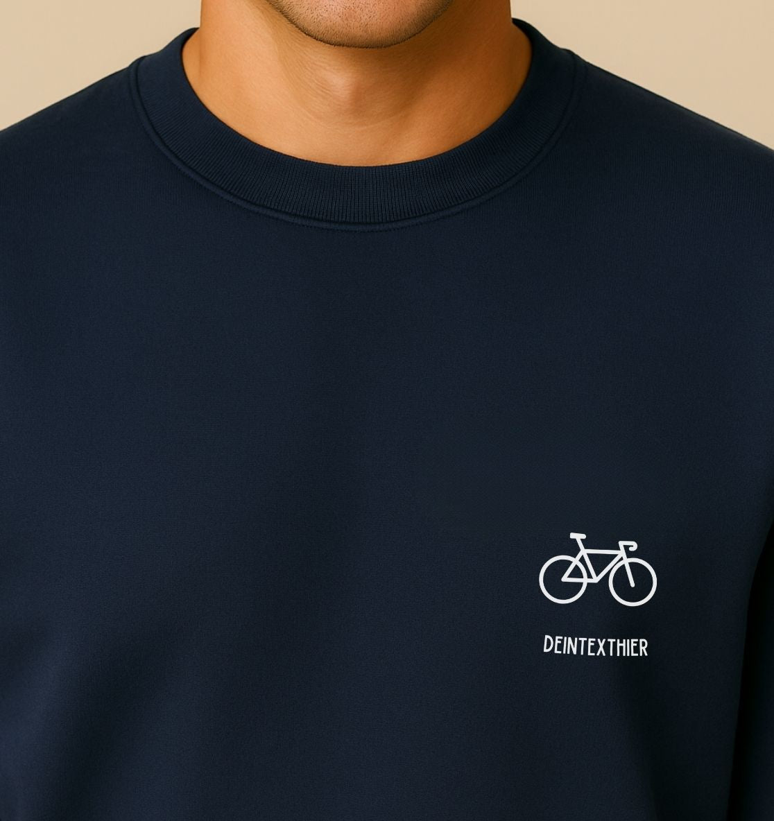 Personalisiertes Premium Sweatshirt aus Bio-Baumwolle (Unisex) | 1 Motiv