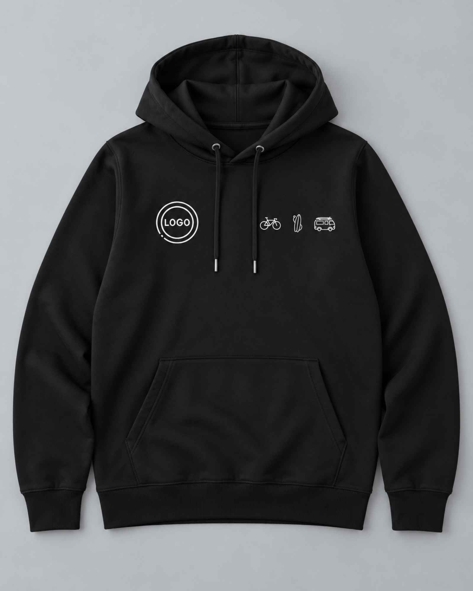 Hoodie mit eigenem Brustlogo