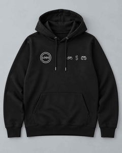 Hoodie mit eigenem Brustlogo