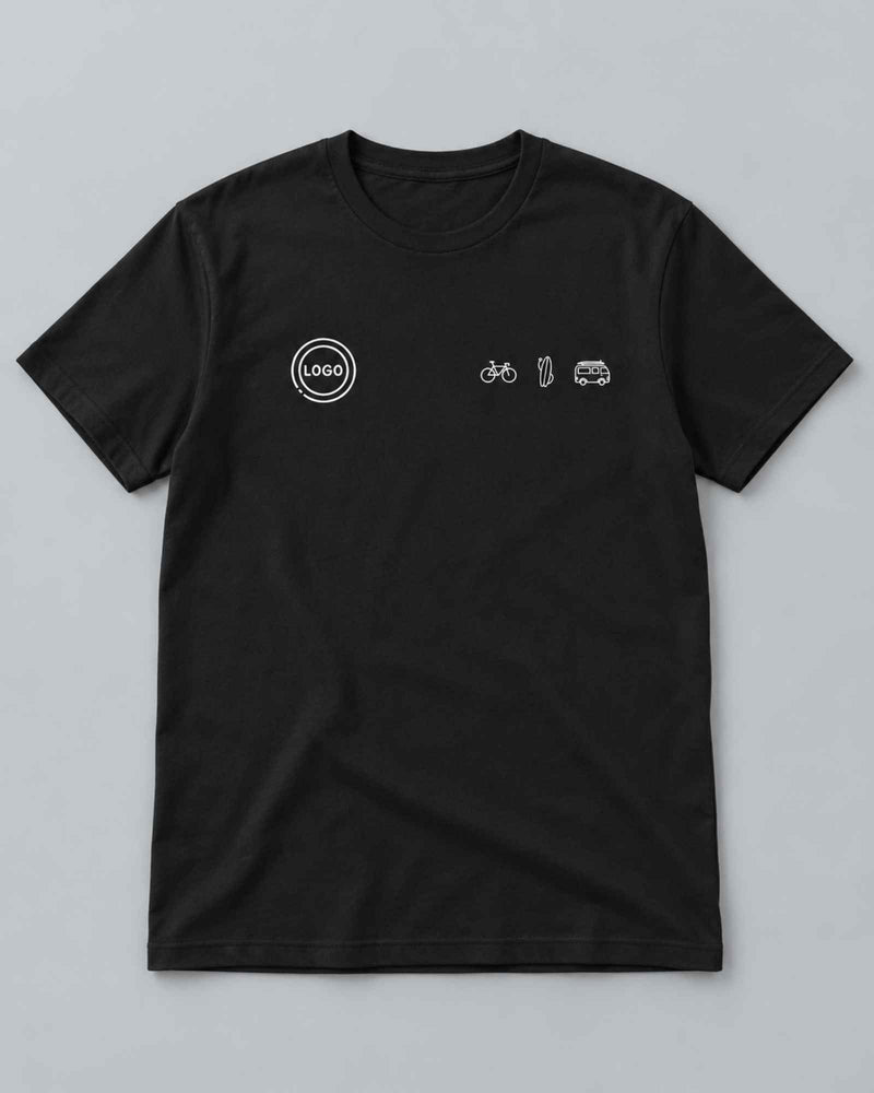 T-Shirt Unisex mit eigenem Brustlogo