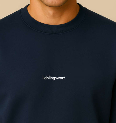 Personalisiertes Premium Sweatshirt aus Bio-Baumwolle (Unisex) | Text - Bild 3