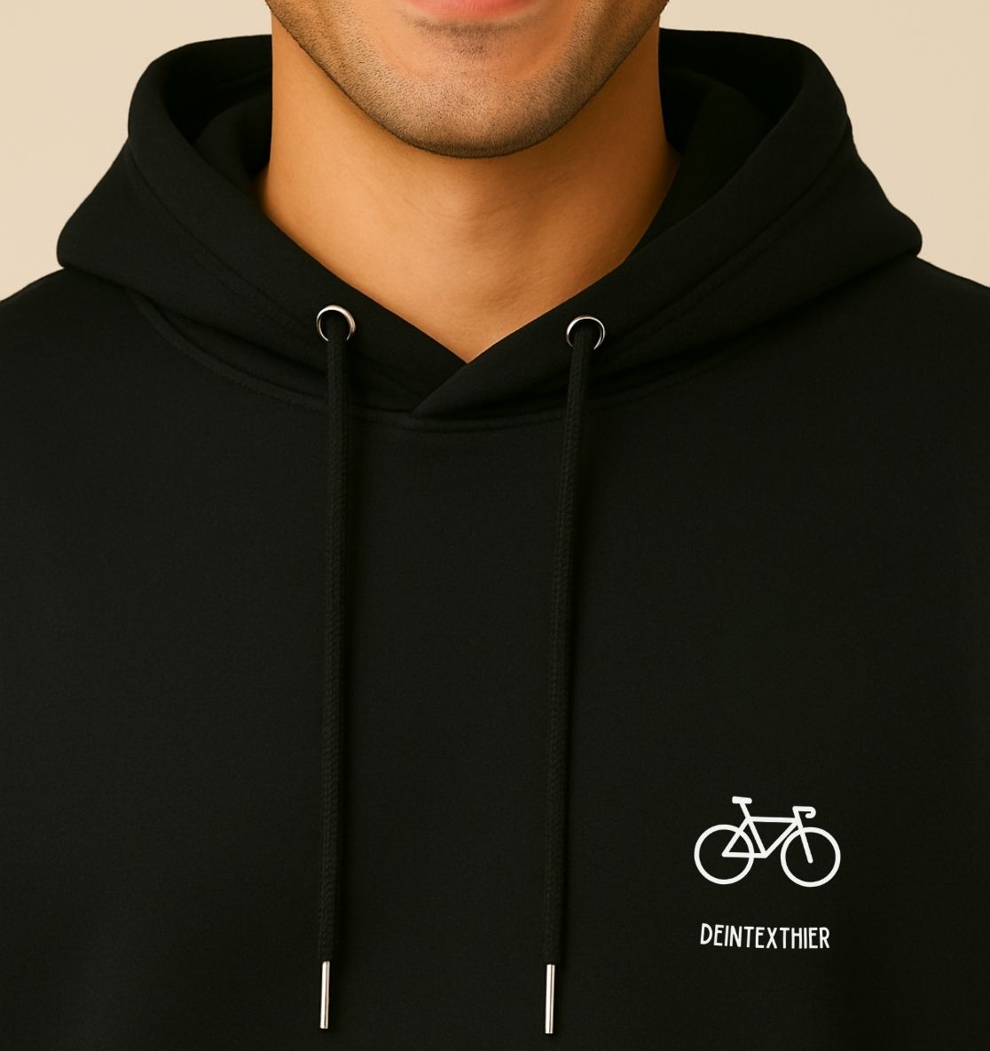 Personalisierter Premium Hoodie aus Bio-Baumwolle (Unisex) | 1 Motiv