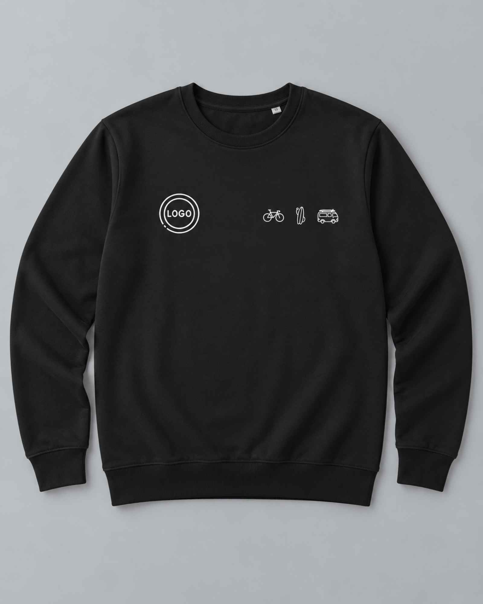 Sweatshirt mit eigenem Sweatshirt mit eigenem Brustlogo