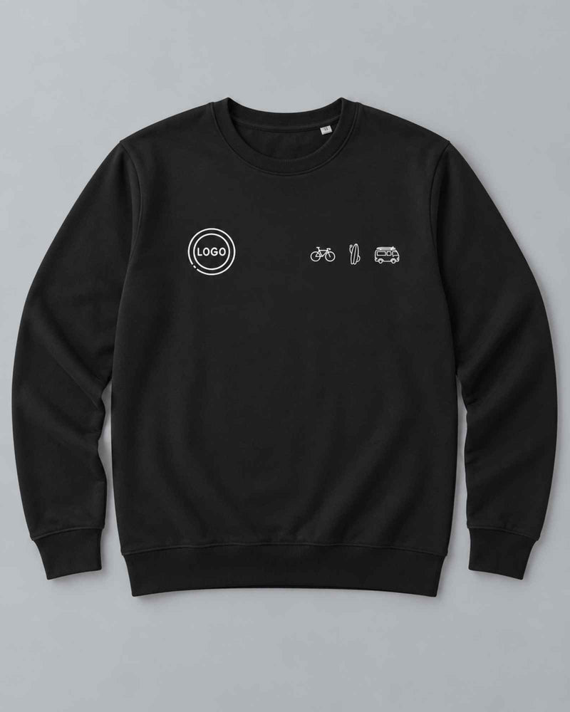 Sweatshirt mit eigenem Sweatshirt mit eigenem Brustlogo