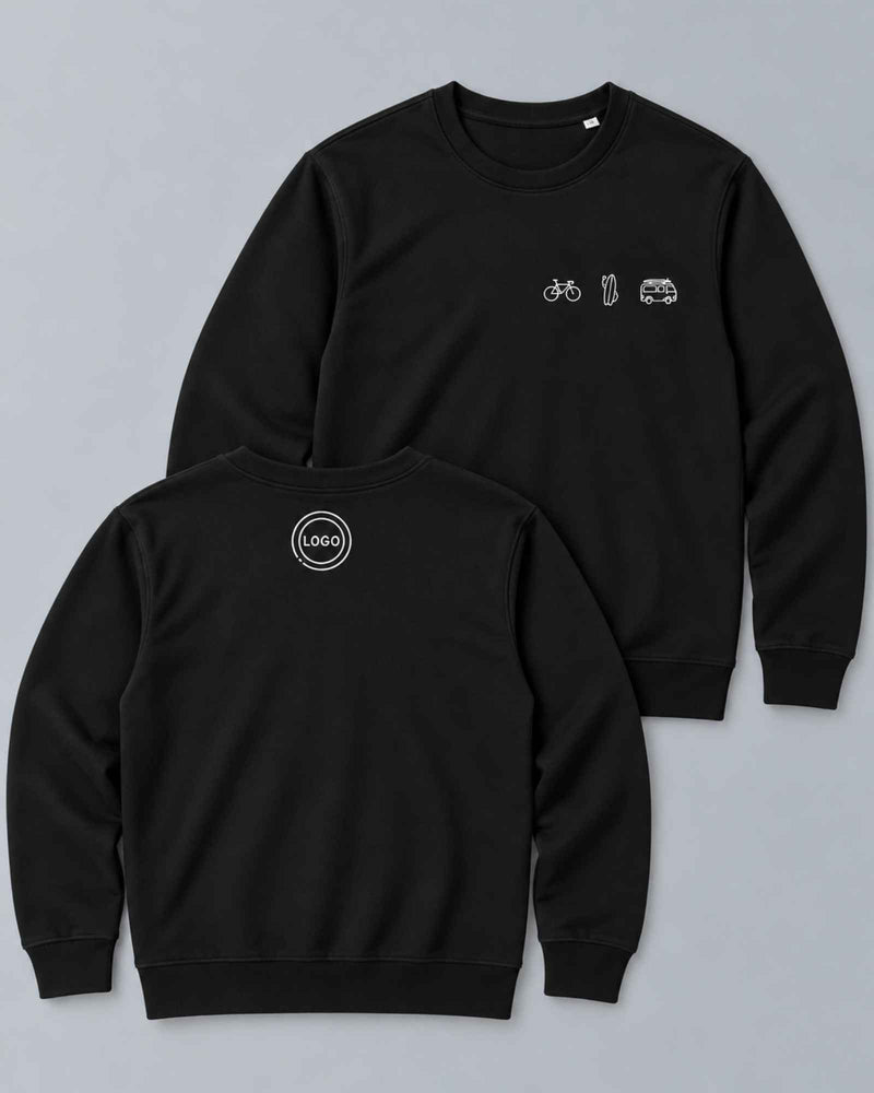 Sweatshirt mit eigenem mit eigenem Nackenlogo