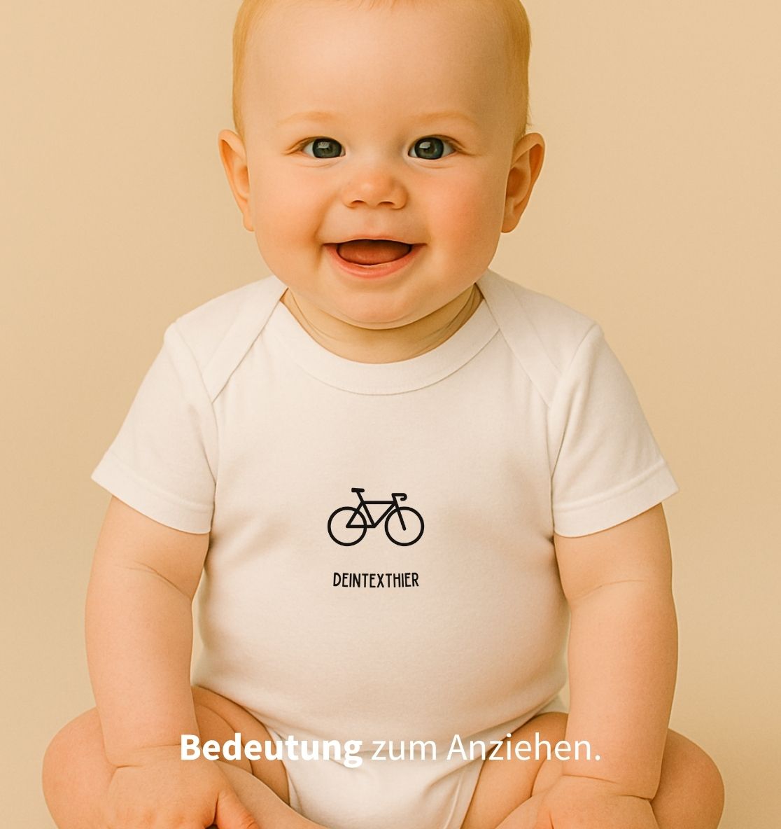 Personalisierter Baby Strampelanzug aus Bio-Baumwolle | 1 Motiv