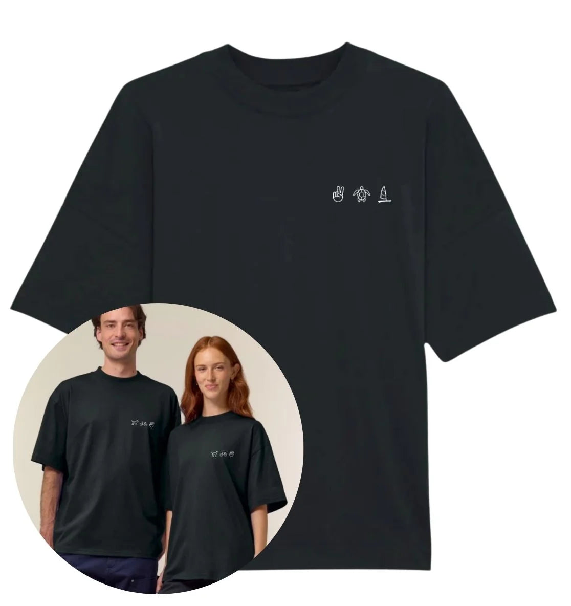 Personalisiertes Premium Oversized T-Shirt aus Bio-Baumwolle (Unisex)