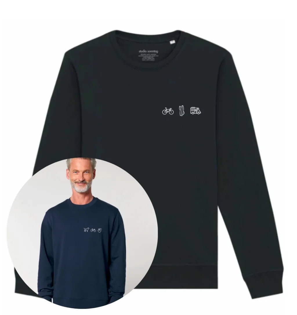 Personalisiertes Premium Sweatshirt aus Bio-Baumwolle (Unisex)