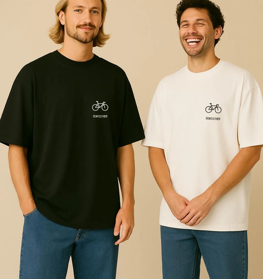 Personalisiertes Premium Oversized T-Shirt aus Bio-Baumwolle (Unisex) | 1 Motiv
