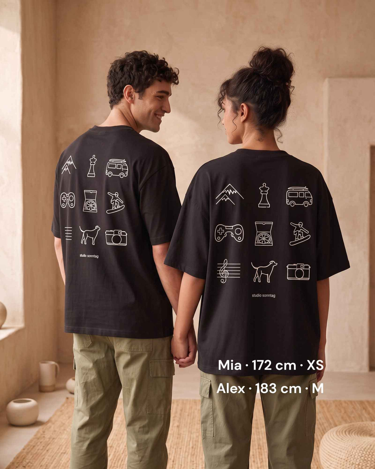 Maglietta oversize · Scegli 9 motivi