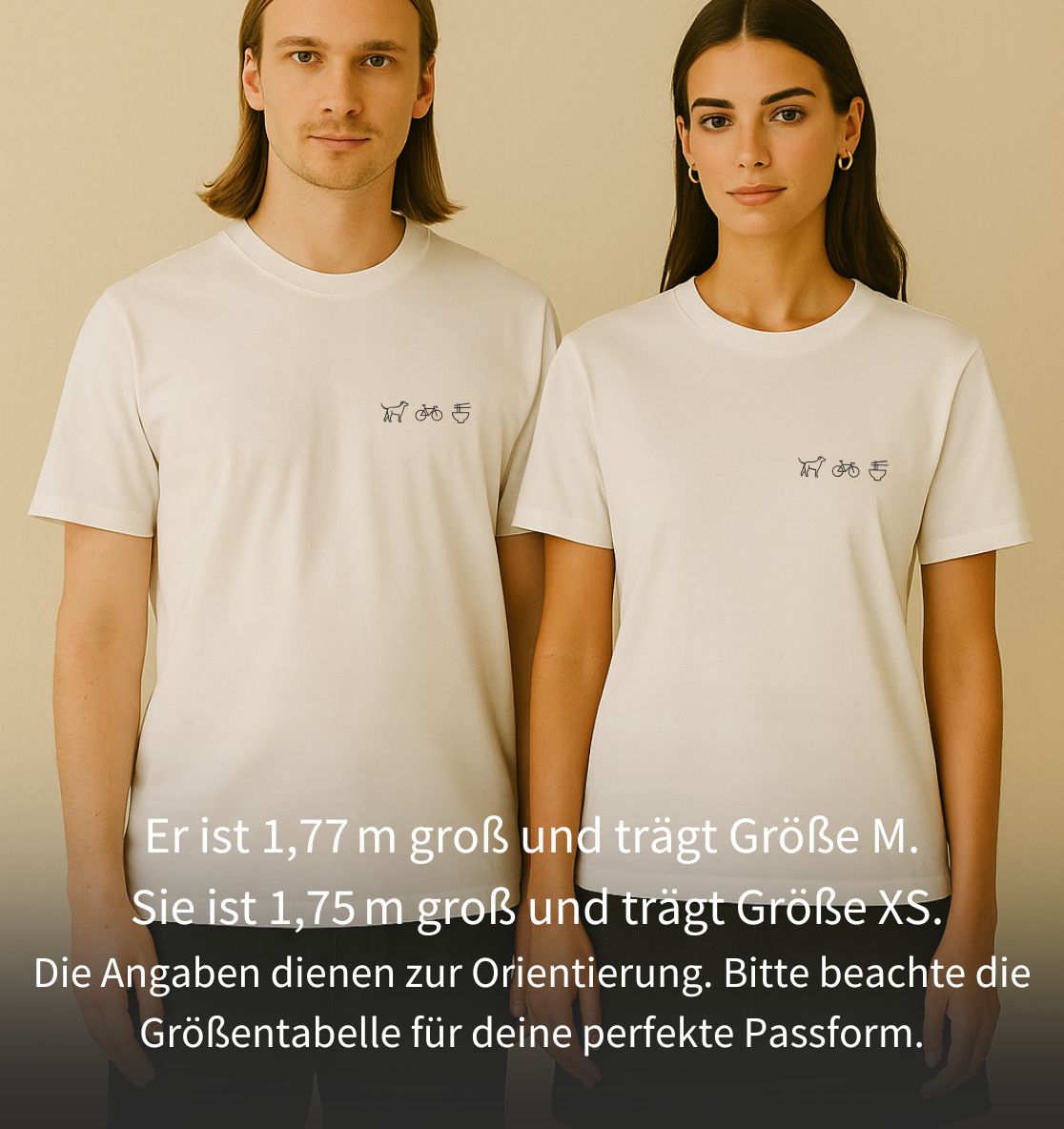 Personalisiertes Premium T-Shirt aus Bio-Baumwolle (Unisex) | 1 Motiv