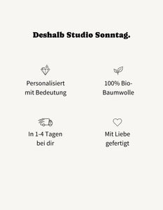 Personaliertes Premium T-Shirt aus Bio - Baumwolle - Unisex - Studio Sonntag