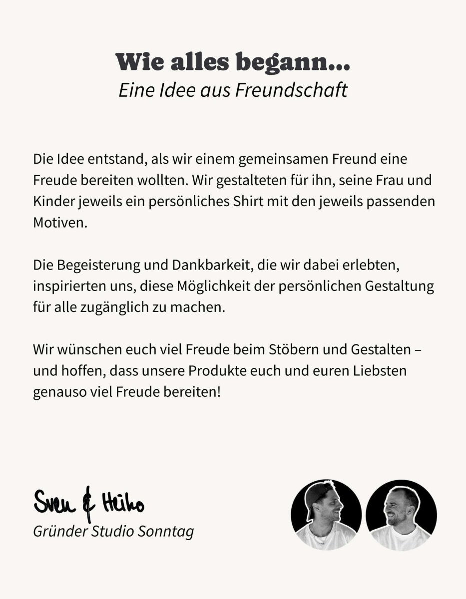 Personalisierter Premium Hoodie aus Bio - Baumwolle - Studio Sonntag