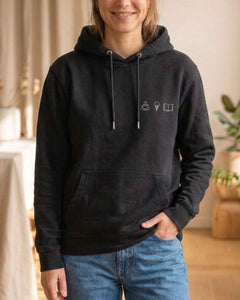 Personalisierter Premium Hoodie mit eigenem Rückenlogo – Unisex - Studio Sonntag