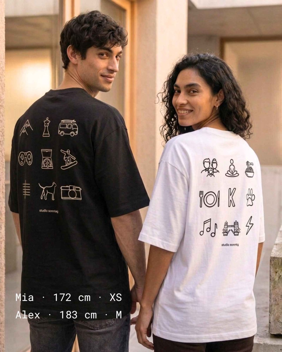 T-shirt oversize haut de gamme personnalisé en coton bio - Studio Sonntag