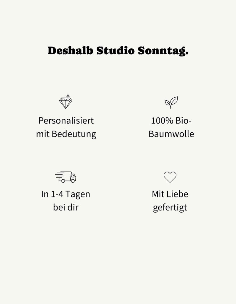 Personalisiertes Premium T-Shirt aus Bio - Baumwolle – Unisex - Studio Sonntag