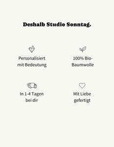 Personalisiertes Premium T-Shirt aus Bio - Baumwolle – Unisex - Studio Sonntag