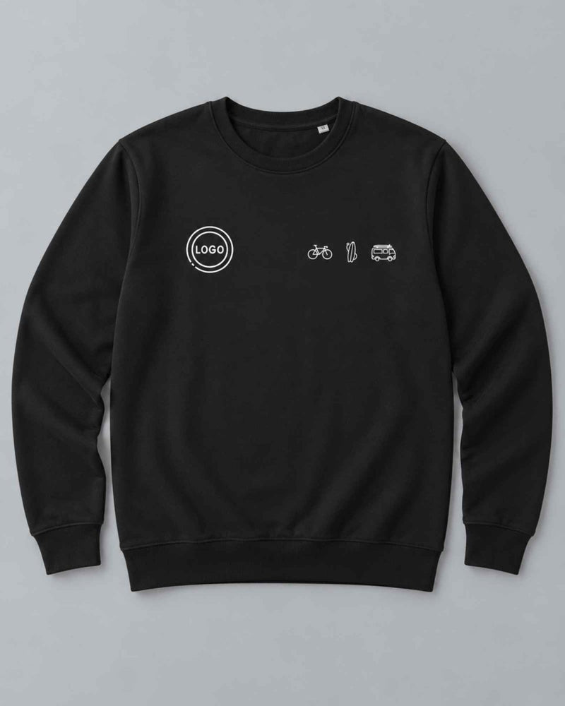 Sweatshirt with its own chest logo