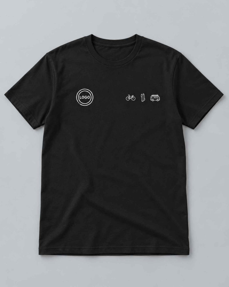 Unisex T-shirt with custom chest logo